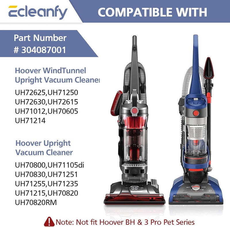 Ecleanfy 304087001 فلاتر متوافقة مع هوفر UH71250، UH71200، UH72630، UH71230، UH72625، UH71255، UH70825، UH72600، UH70832، UH70830، UH71251، UH70820، UH70800 UH71214 UH71215 مكنسة كهربائية، 4 عبوات - Image 2